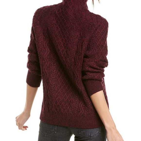 Vince Merino Cable Knit Turtleneck Sweater - Picture 6 of 13